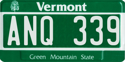 VT license plate ANQ339