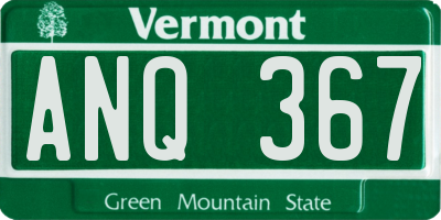 VT license plate ANQ367