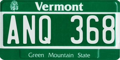 VT license plate ANQ368
