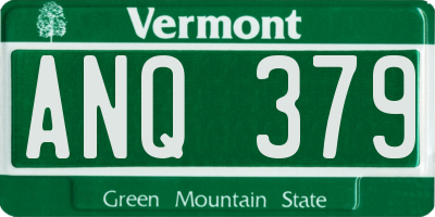 VT license plate ANQ379