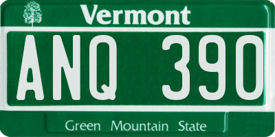 VT license plate ANQ390
