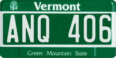VT license plate ANQ406