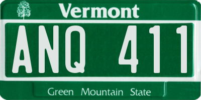 VT license plate ANQ411
