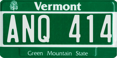 VT license plate ANQ414