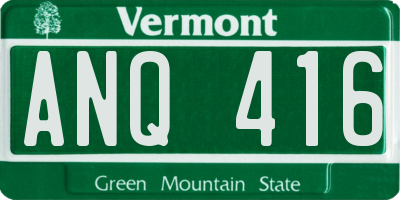 VT license plate ANQ416