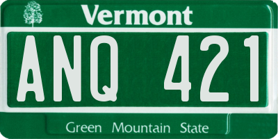 VT license plate ANQ421
