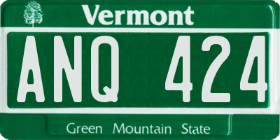 VT license plate ANQ424