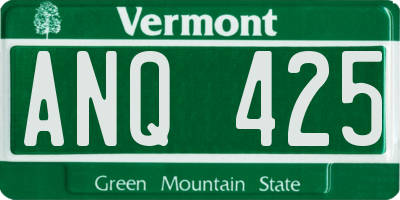 VT license plate ANQ425