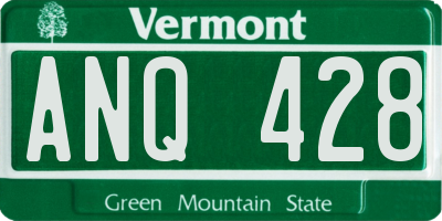 VT license plate ANQ428