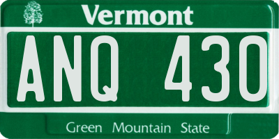 VT license plate ANQ430