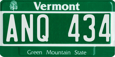 VT license plate ANQ434