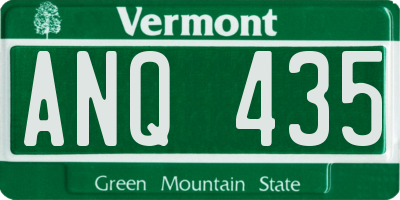 VT license plate ANQ435