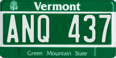 VT license plate ANQ437