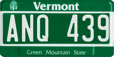 VT license plate ANQ439