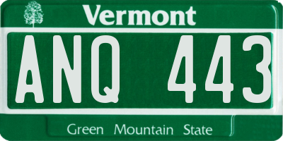 VT license plate ANQ443