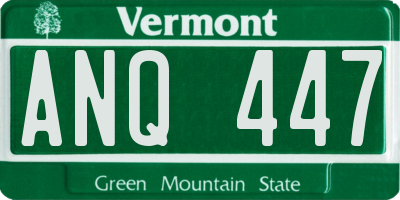 VT license plate ANQ447