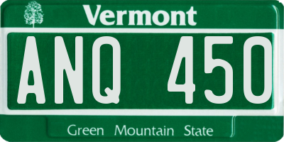 VT license plate ANQ450