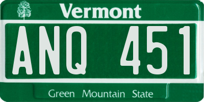 VT license plate ANQ451