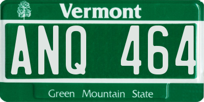 VT license plate ANQ464