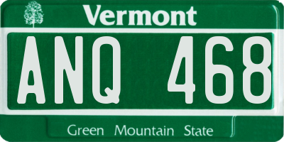 VT license plate ANQ468