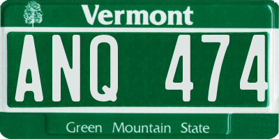VT license plate ANQ474