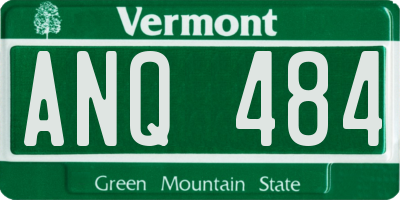 VT license plate ANQ484