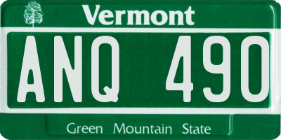 VT license plate ANQ490