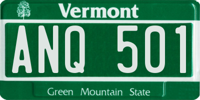 VT license plate ANQ501