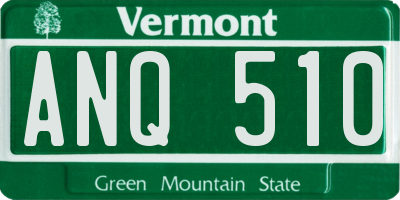 VT license plate ANQ510