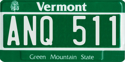 VT license plate ANQ511