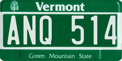 VT license plate ANQ514