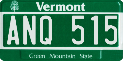 VT license plate ANQ515