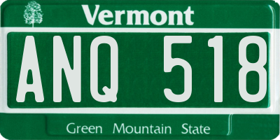 VT license plate ANQ518