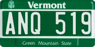 VT license plate ANQ519