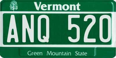 VT license plate ANQ520