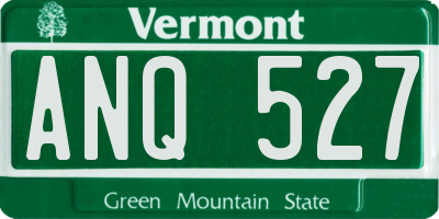 VT license plate ANQ527