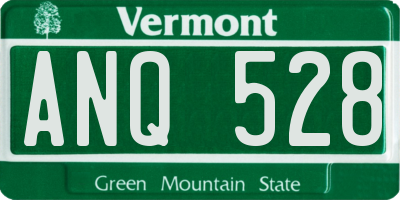 VT license plate ANQ528
