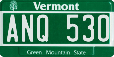 VT license plate ANQ530