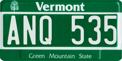 VT license plate ANQ535
