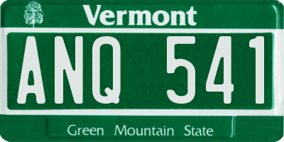 VT license plate ANQ541