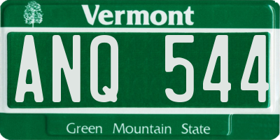 VT license plate ANQ544