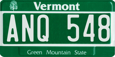 VT license plate ANQ548