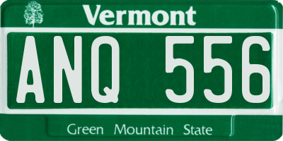 VT license plate ANQ556
