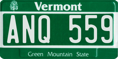 VT license plate ANQ559