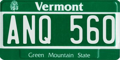 VT license plate ANQ560