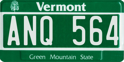 VT license plate ANQ564
