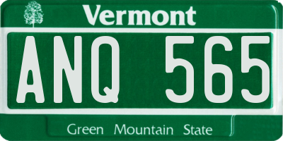 VT license plate ANQ565