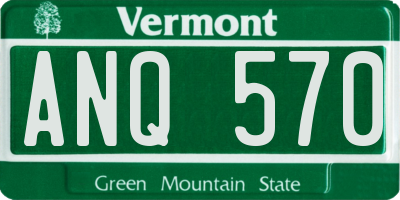VT license plate ANQ570