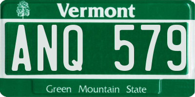 VT license plate ANQ579