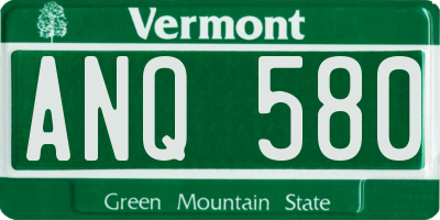 VT license plate ANQ580